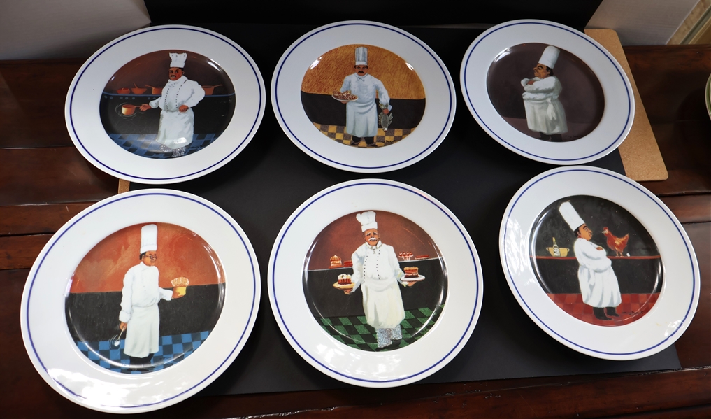 6 - Williams Sonoma "Chef Series" Plates - Each Measures 11" Across