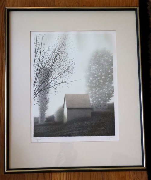 Robert Kipniss "Quite Mornings" - Original Lithograph - Artist Pencil Signed and Numbered - 145/250 - Framed and Matted - Frame Measures 21" by 17" - With Artist Information and Certificate of...