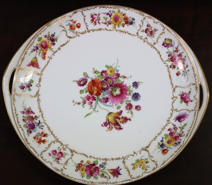 Beautiful Rosenthal Donatello - Dresden Works Saxony - Handled Plate - Measures 11 1/2" by 11" 