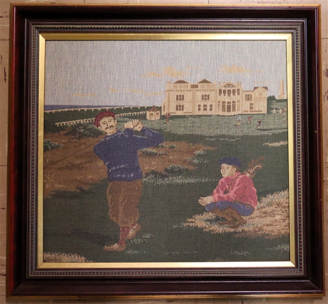 The Bombay Company Framed Golf Tapestry - Measures 21" by 22 1/2" 