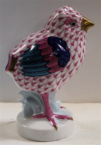 Herend Hungary - Handpainted Chick Figure - Number 5034/VHP B95 On Bottom - Measures 4 1/2" Tall 