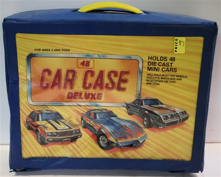 Deluxe 48 Car Case - Plastic Die Cast Car Case with 18 Cars - Matchbox, Hot Wheels, and Johnny Lightning