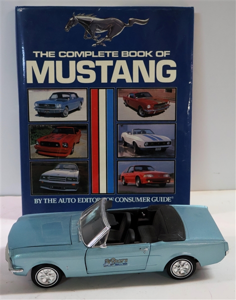 The Complete Book of Mustang Hardcover Book and 30th Anniversary Mustang Die Cast Model Car