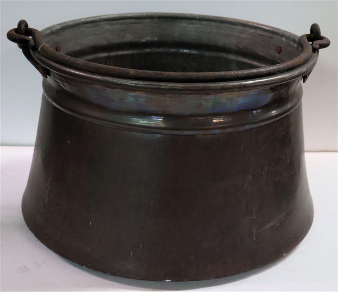 Brass / Copper Dovetailed  Bucket 10" tall 13" Across