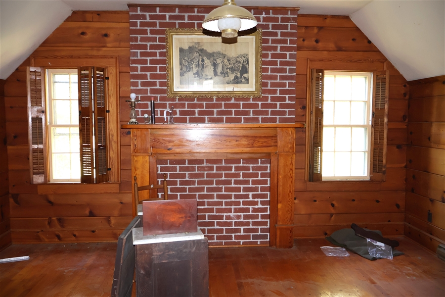 Second Floor Bedroom - Pine Tongue and Grove Panneling, Hardwood Floors