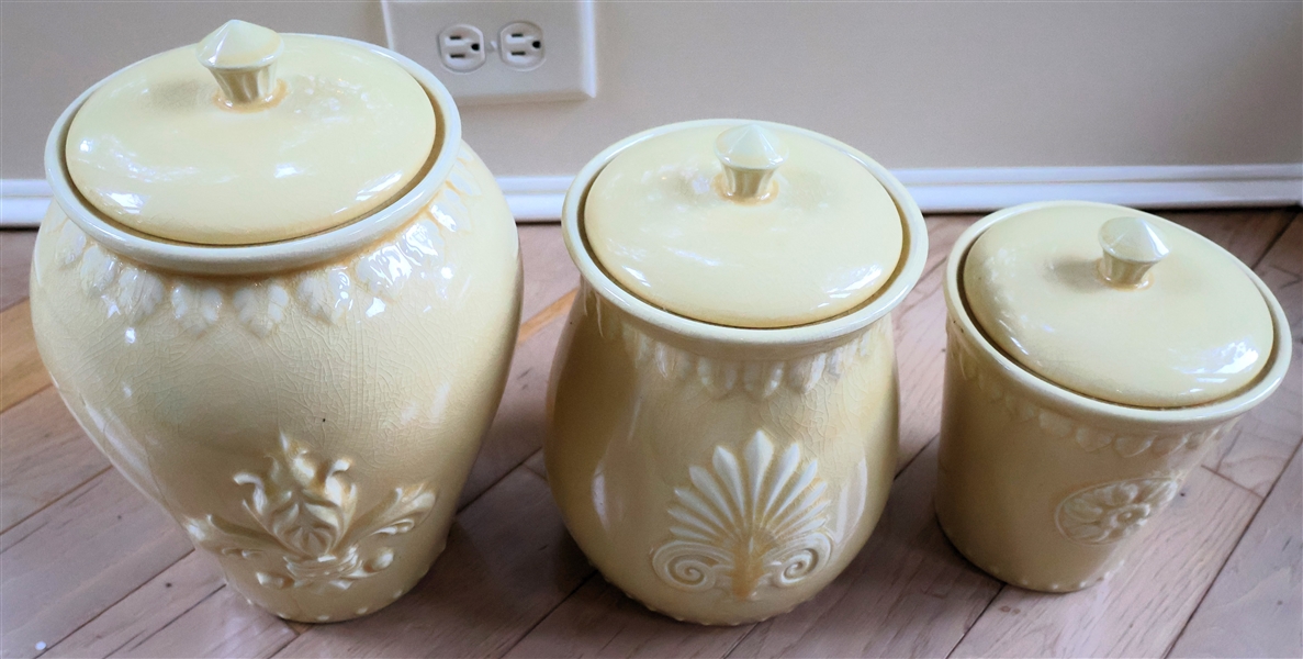 Lot Detail Fleur De Lis Canister Set With Lids