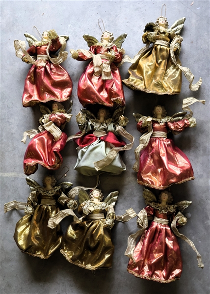 6 Angel Christmas Ornaments - Measuring 9" Long