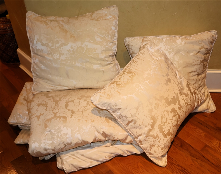 Beautiful White Waterford Crystal Bedding -  Brocade King Size Comforter and 3 Matching Euro Pillows 