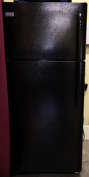 Black Frigidaire Refrigerator - Works Well - Was Used in Garage 