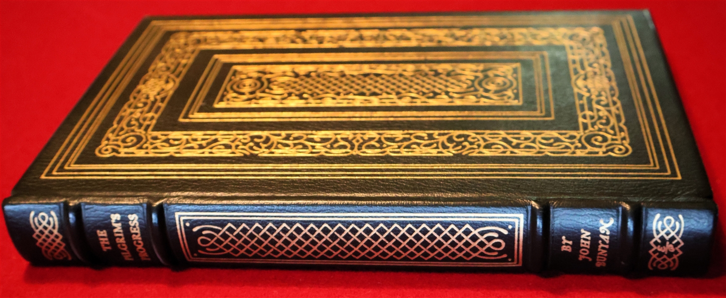 "The Pilgrims Progress - From This World To That Which Is To Come" by John Bunyan - Illustrated by William Blake - Collectors Edition Bound in Leather by The Easton Press - Gold Decorated Cover...