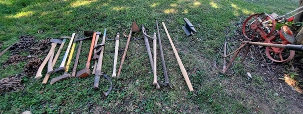 More Items Just Found in Buildings - Axes, Mauls, Wedges, Log Turners, Small Anvil