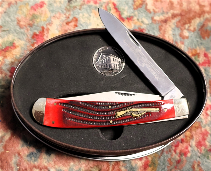 Remington "Vintage Series II" Double Blade Folding Knife in Original Fitted Tin - Knife Measures 5 1/4" Long Closed