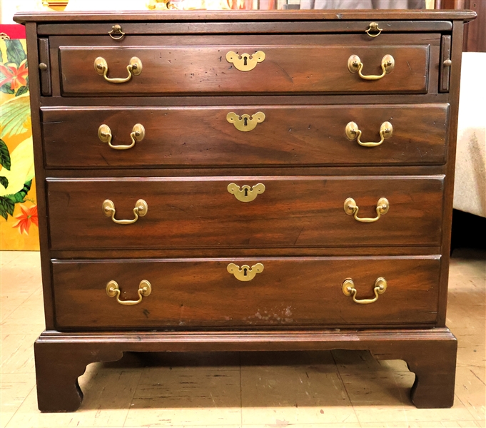 Mahogany Henkel Harris Virginia Galleries Bachelors Chest - 4 Drawers with Pull out Writing Surface - Handles on Each End - Measures 31" tall 32 1/2" by 18" 