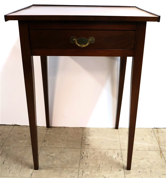 Handmade Cherry Table - Pegged Construction - Single Drawer - Measures 30" Tall 22 1/2" by 18" 