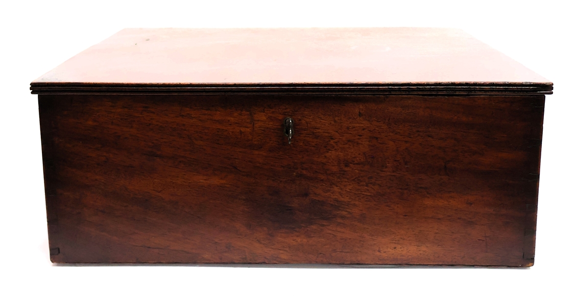 Document Box with Inserts - Hand Dovetailed Case - Lock with Key - Measures 6 1/2" Tall 16 1/2" by 13 1/2" 