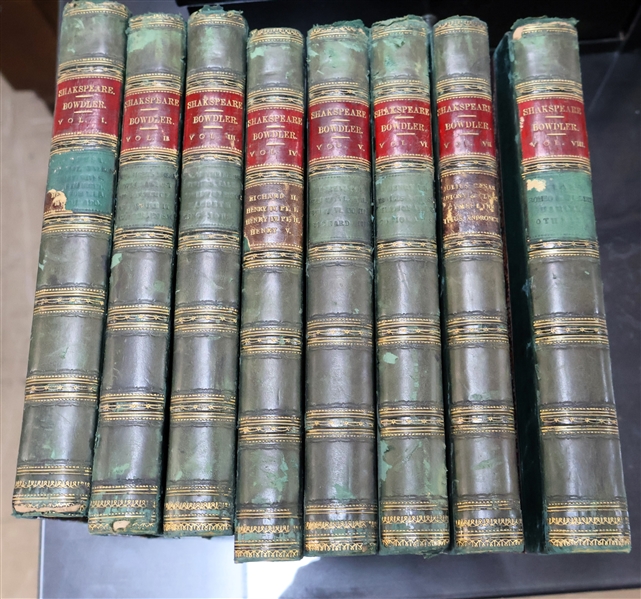 "The Family Shakespeare" In 8 Volumes - Beautiful Leather Bound Books - Published 1827 - 