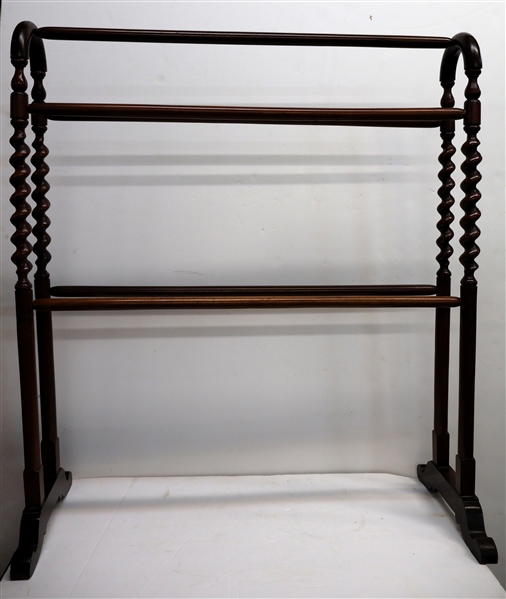 Mahogany Barley Twist Quilt Rack 