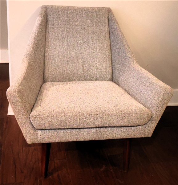 Article Modern Gray Club Chair with Wood Legs - Measures 32" Tall 32" by 25"4