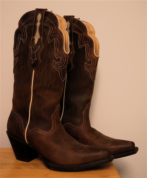 JB Dillion Genuine Goat - Leather Cowboy Boots - Size 10B -Made in Mexico - Like New