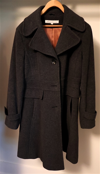 Gray Kenneth Cole New York Overcoat - Size 12 