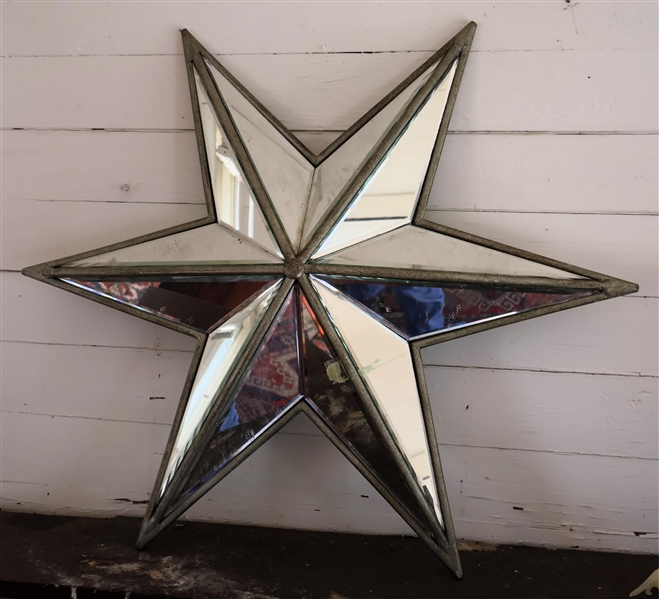 Very Cool Star Shaped Beveled Mirror - 3 Dimensional Star - Measures 24" by  24"