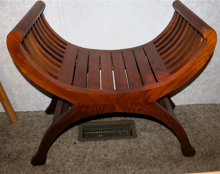 Modern British Colonial Window Bench - Measures 24" tall 24" by 14" 