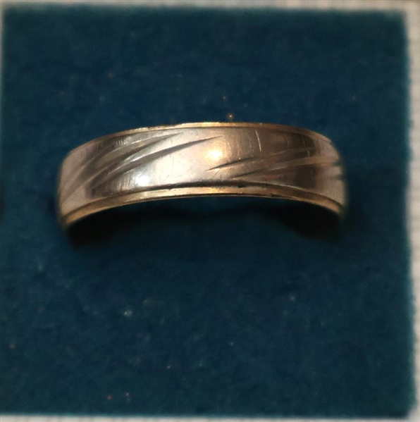 14kt Yellow and White Gold Wedding Band - Weighs 2.6 DWT