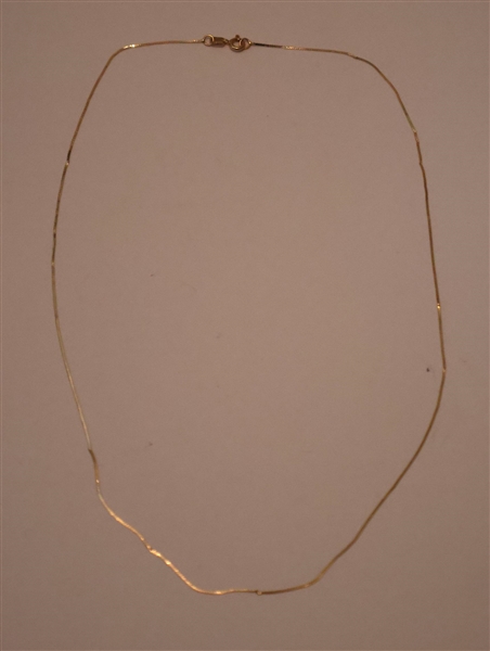 Dainty 14kt Yellow Gold Necklace - Measures 15" Long
