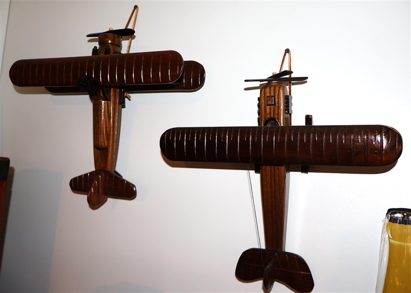 2 Wood Air Plane Models - Measuring 12" Long