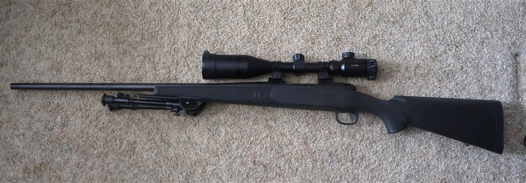 Winchester Model 70- 270win Rifle  -with Tasco 3-9x50E Scope - with Attached Bi-Pod 