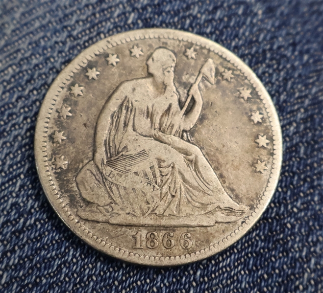 1866 Seated Liberty Half Dollar 