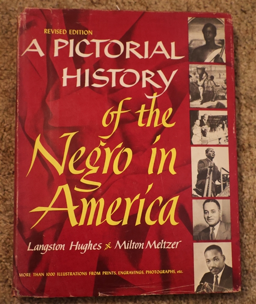 "White Africans and Black" Hardcover Book by Caroline Singer and Cyrus Le Roy Baldridge - Some Separation At Spine and "A Pictorial History of the Negro in America" by Langston Hughes and Milton...