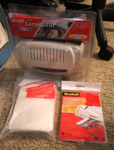 Hot Laminator and 2 Packs of Thermal Sleaves