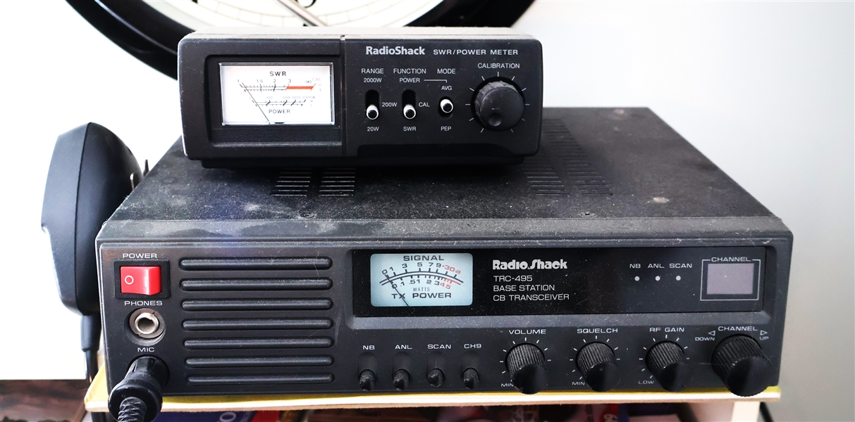 Radio Shack TRC - 495 Base Station CB Transceiver and SWR Power Meter