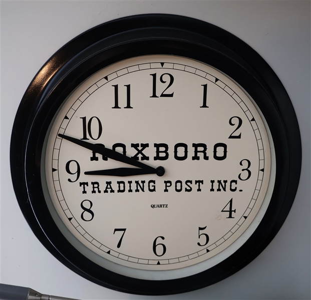 Roxboro Trading Post Quartz Wall Clock - Measures 16" Across - Does Not Have Front Glass