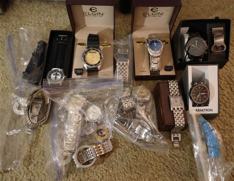 Large Lot of Watches - Some New in Boxes - Including 