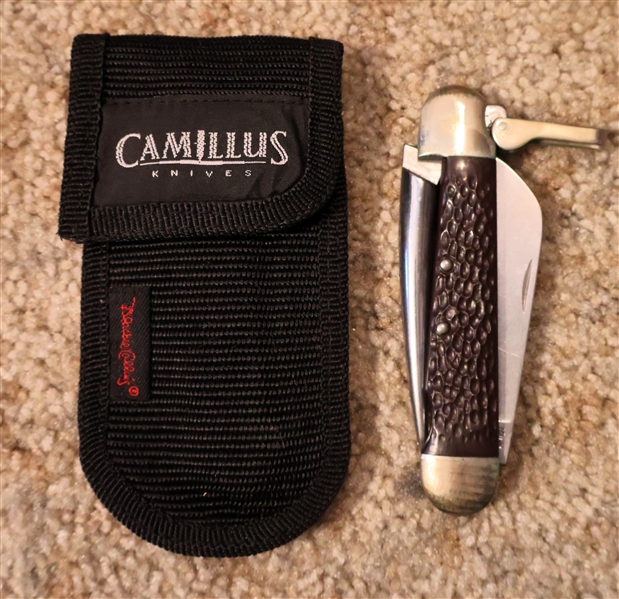 Camillus New York Marlin Spike Knife with Sheath - Measures 4 1/4" Long