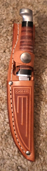 Case XX M3 - Finn SS - Fixed Blade Knife with Leather Sheath - Measures 6 1/4" Long - Good Like New Condition 