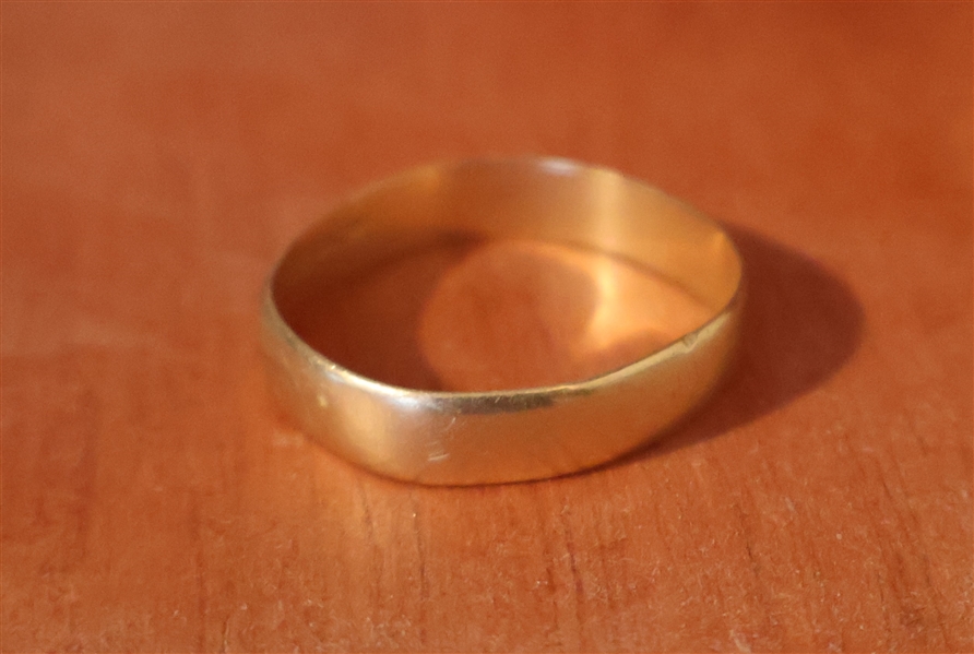 14kt Yellow Gold Wedding Band - Has Been Slightly Bent - 