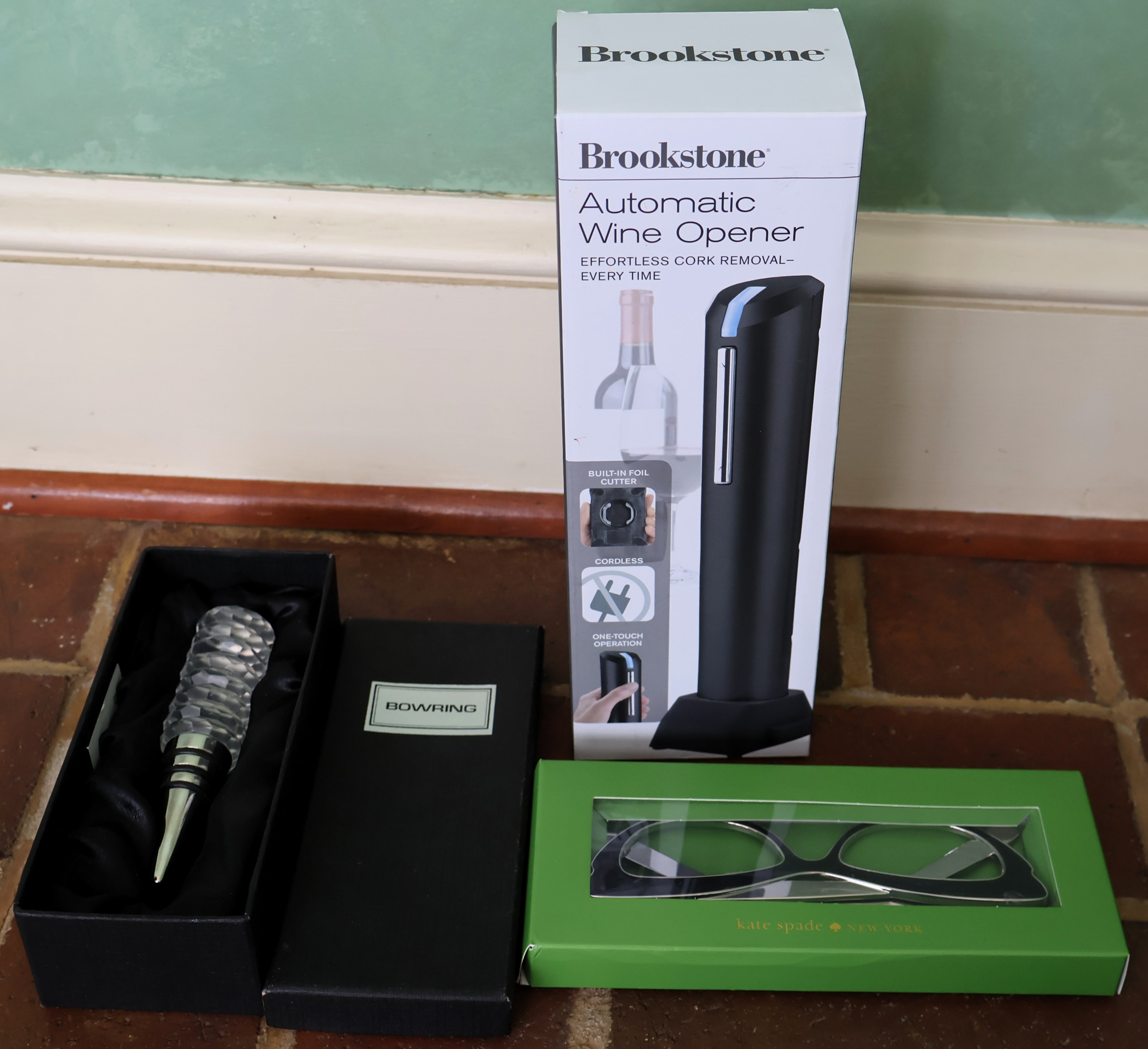 Lot Detail Brookstone Automatic Wine Opener Bowring Bottle