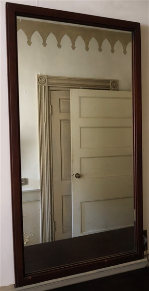 Nice Large Wood  Mirror - Measures 48" by 27" 