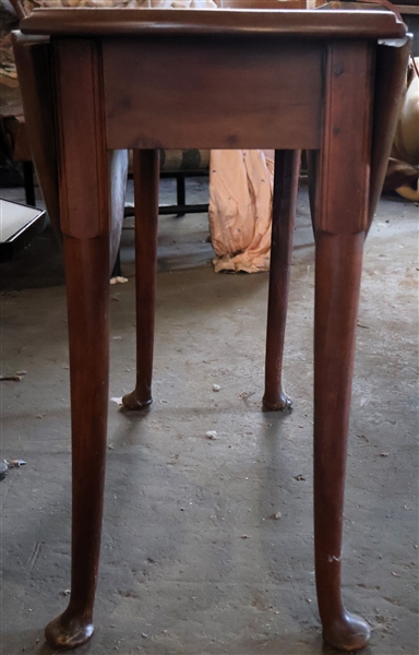 Eighteenth Century Virginia Walnut Queen Anne Table - Drop Sides - Measures 29" tall 36" by 12" - Each Leaf Measures 12" 