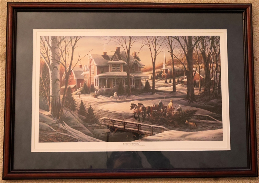 "Homeward Bound" The Spirit of Sharing and American Tradition Print by Terry Radlin - Framed and Double Matted - Frame Measures 17" by 24"