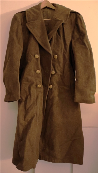 WWII Wool Dress Coat Belonging to Donald Goodman 11th Armored Division "Thunderbolt" -  Co. "A" 22nd Tank - Size 38