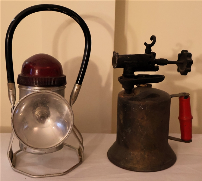 Brass Torch and The Handilght Co. Battery Operated Lantern with Red and Clear Lights