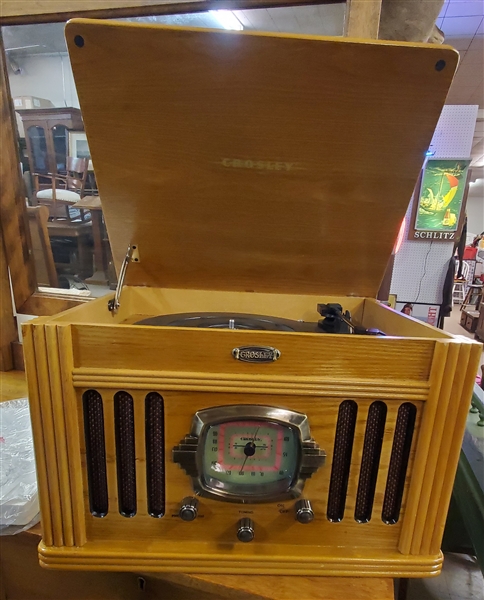 Crosley Replica Radio with Record Player, Radio, CD Player, and Cassette Player