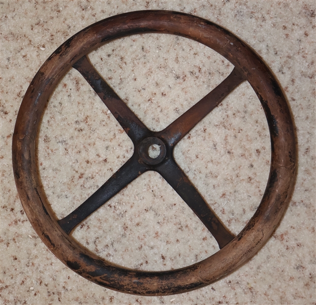 Wood Steering Wheel - Measures 17" Across