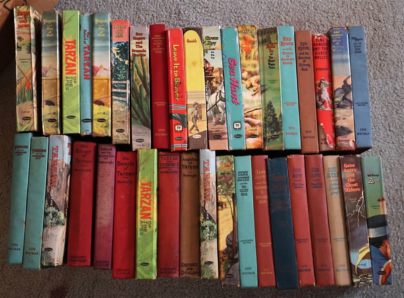 Lot of Hard Cover Books - Roy Rogers, Gene Autry, and Tarzan - 1910s, 1950s and 1960s Editions
