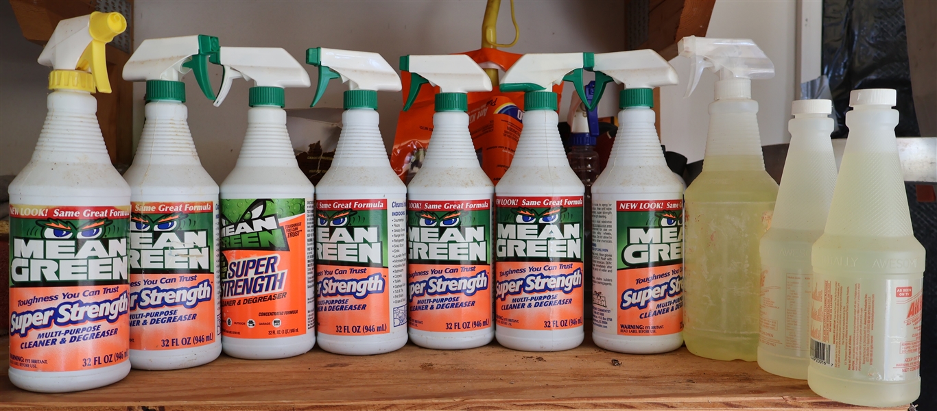 10 Bottles of Cleaner - "Mean Green" And "Awesome" 