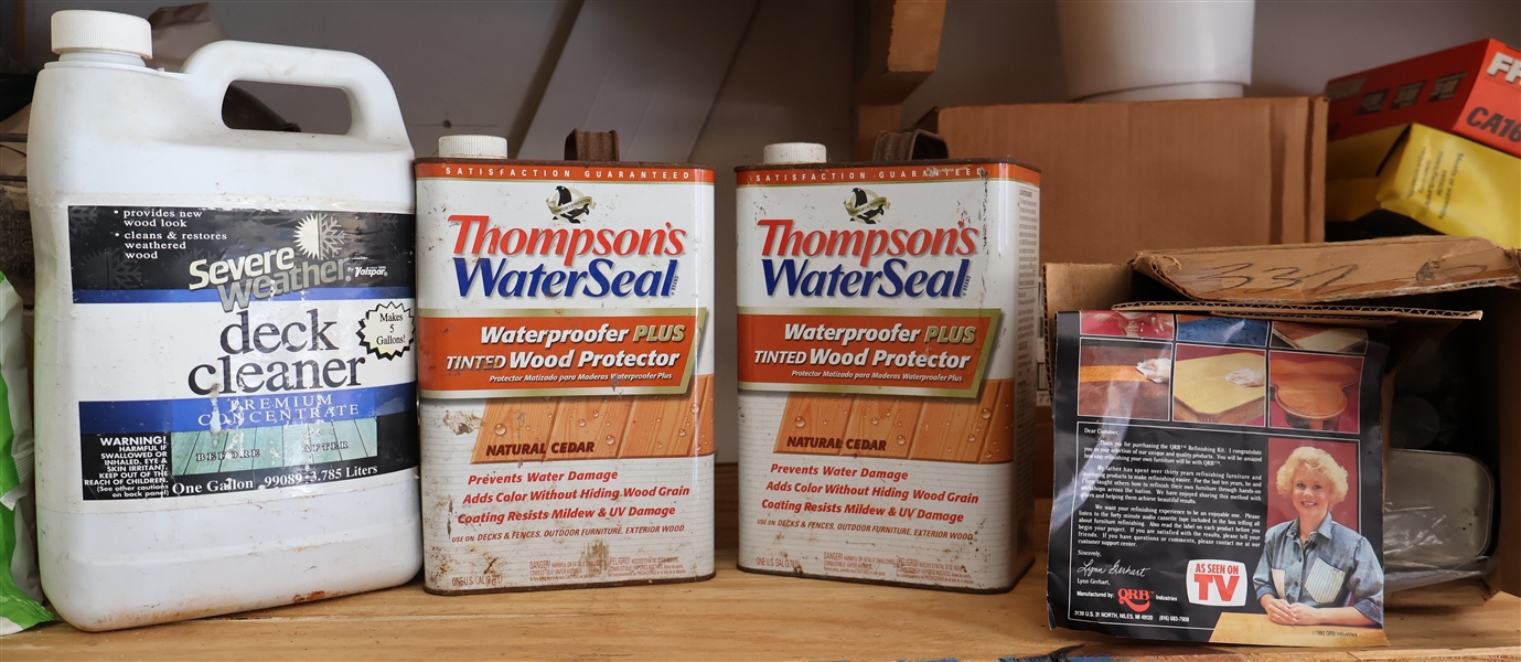 2 Cans of Thompson Water Seal Sealer, Severe Weather Deck Cleaner, and Restore A Finish - Wood Restoration System - As Seen On TV Kit